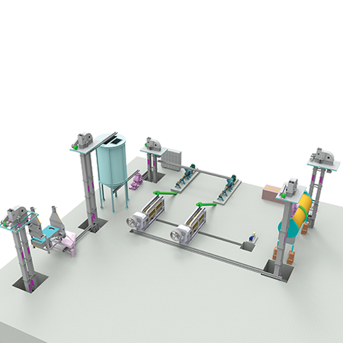 Usina de farelo de soja orgânico